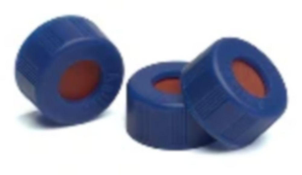 Blue screw caps septa PTFE