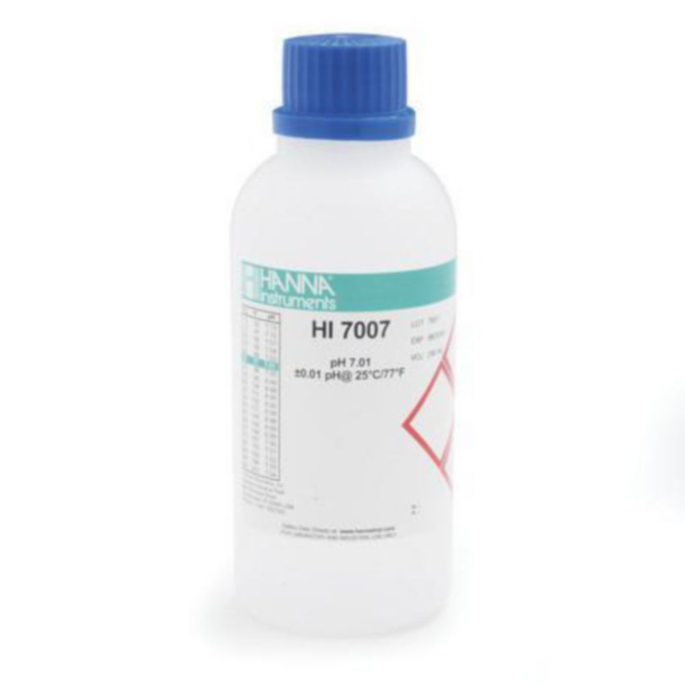 Bufferoplossing pH 7,01, Kunststof fles 230ml, kleurloos