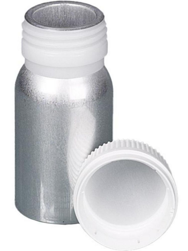 Aluminiumfles 60 ml met  PP-schroefdop en alu-inlage, 10-pack