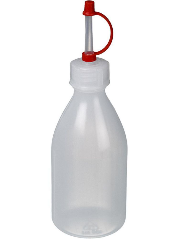 Fles 100 ml, LDPE, NM  met druppeltuitdop