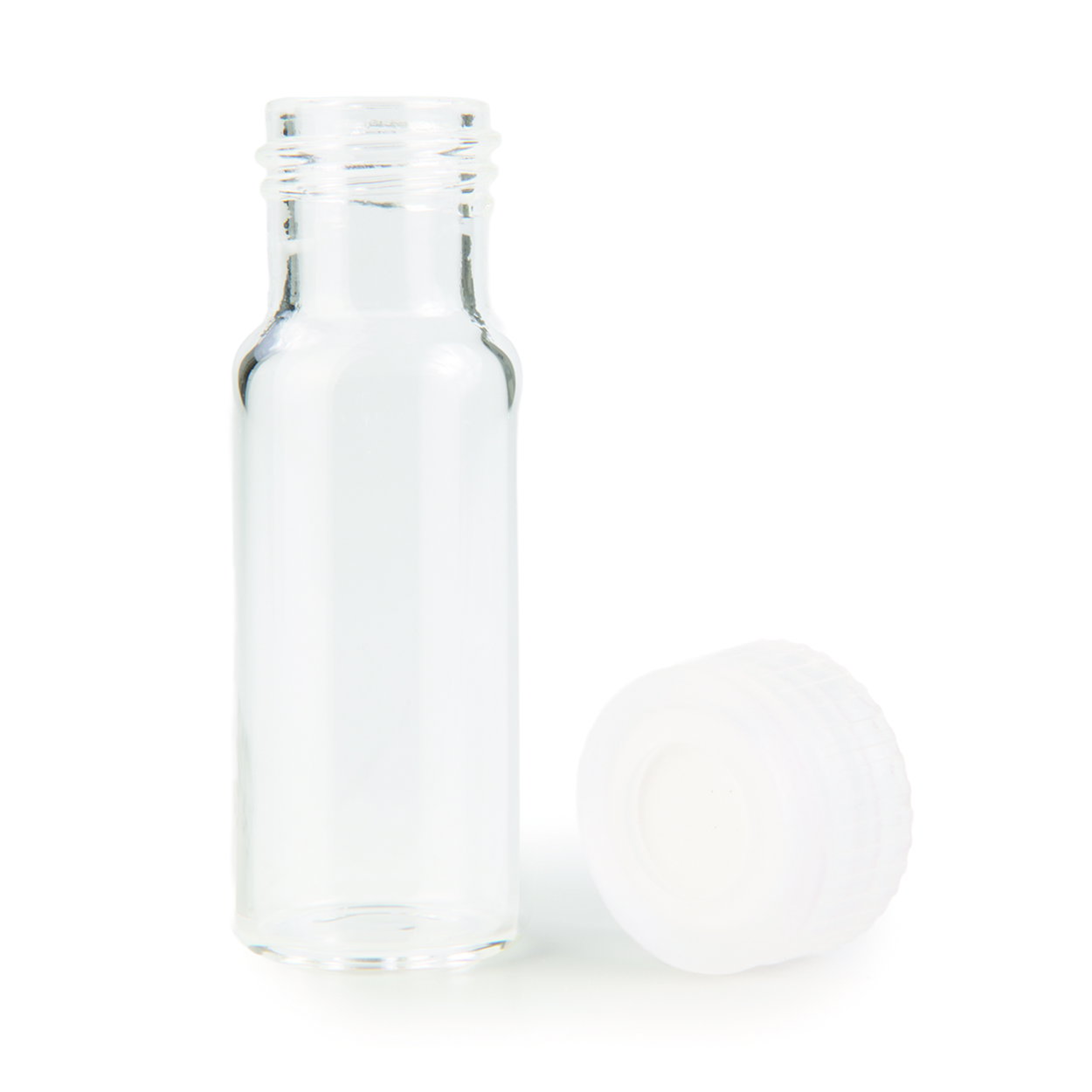heldere fles, glazen fles, kleine fles, lege fles, dop cap
