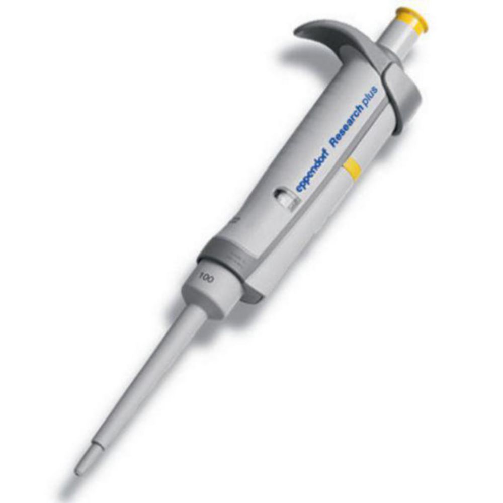 Pipet Research Plus 1-kan, GLP 100 µl, geel, fixed
