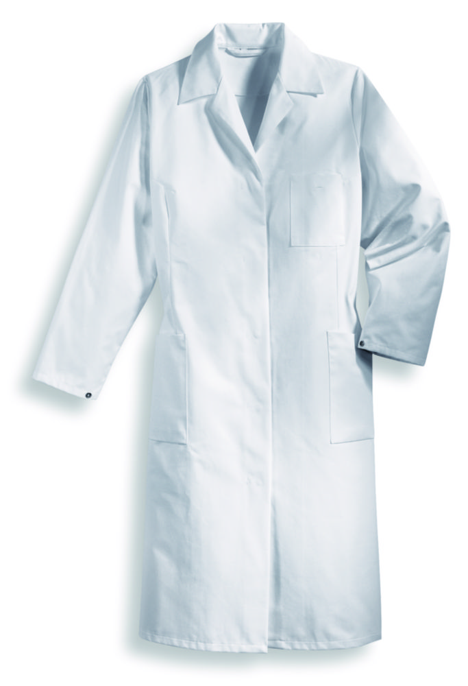 Laboratoriumjas dames maat 46  (L) type 81509 wit arm 1/1
