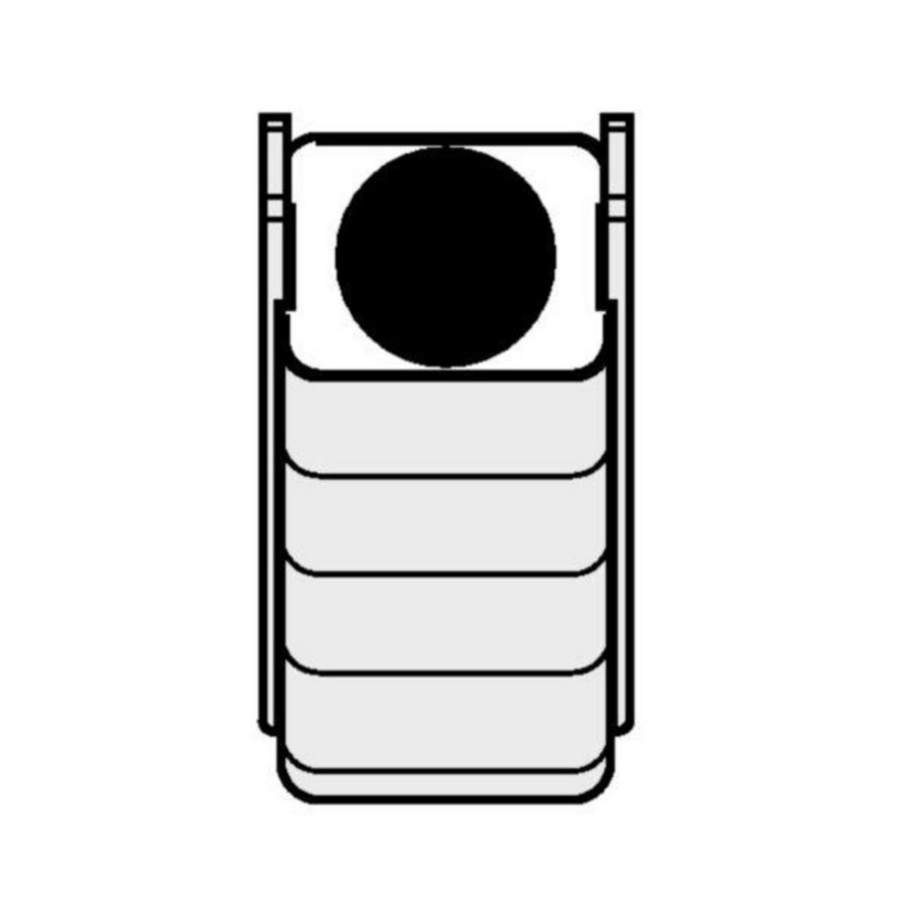 Adapter 100ml rechthoekbeker  voor 80-120ml buizen