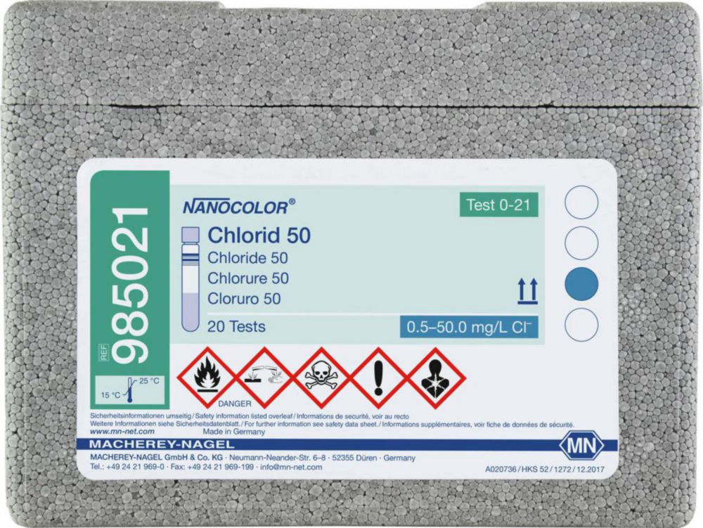 Kuvettentest Chloride 50  0,5 - 50 mg/L Cl (20st)