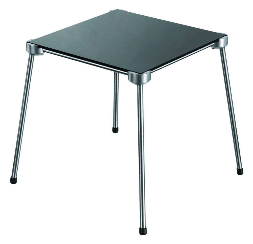 Vierpoot, roestvaststaal  glasplaat 160x160 mm