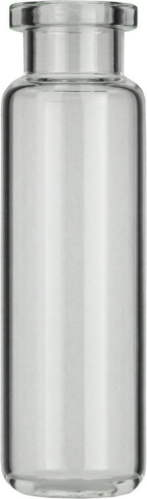 Vials 20 ml, glas 75,5x22,5 mm helder, Crimp-nek N20, rond