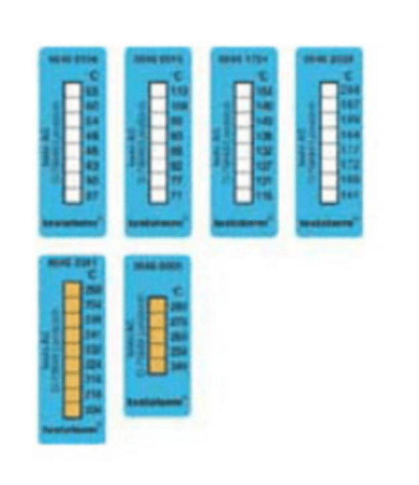 Temperatuur stroken Testo  +71 - +110°C onomkeerbaar