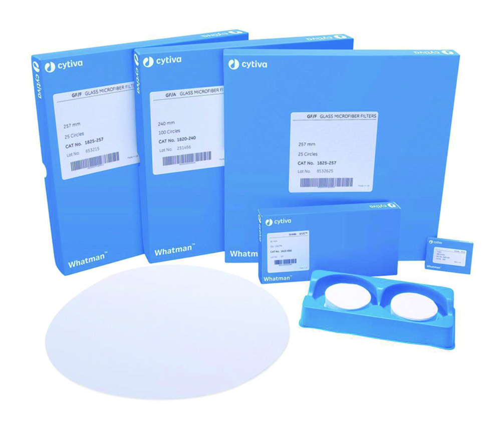 Glasvezelfilters GF/C RTU Ø 90 mm, voorgespoeld en gedroogd