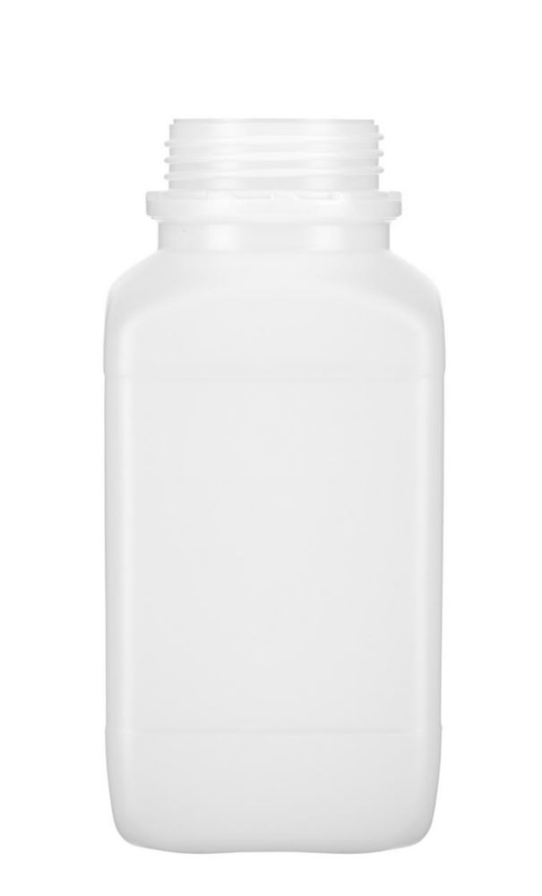 Fles 2500ml, Vierkant, HDPE, Wijdmonds, Helder, zonder dop