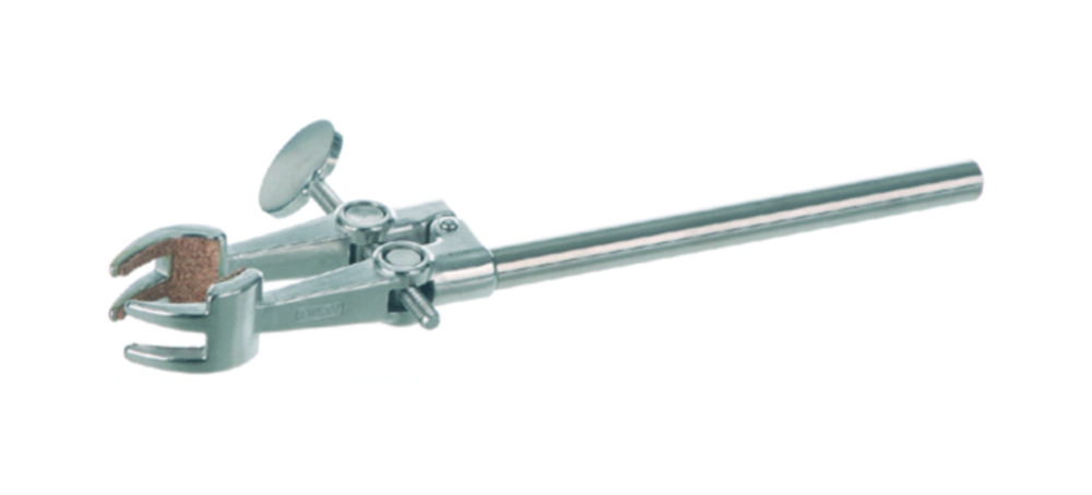 Statiefklem RVS, universeel  Spanwijdte 80mm, 150 mm