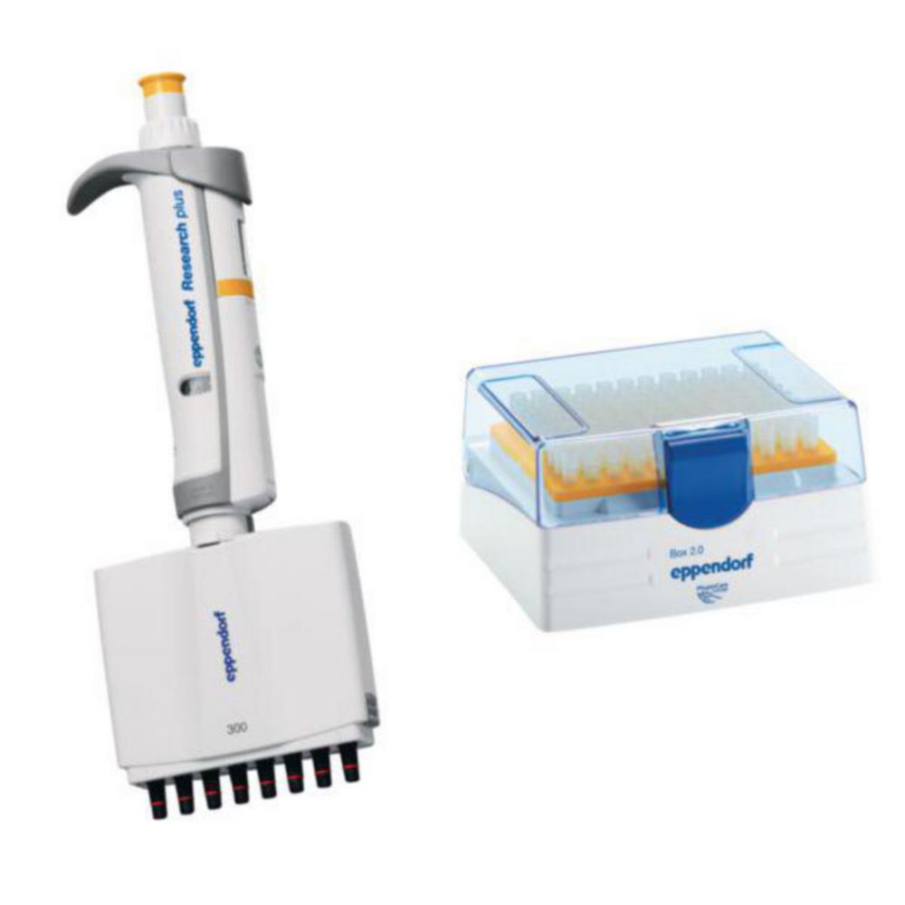 Pipet Research Plus 8-kan, GLP 30 - 300 µl, oranje