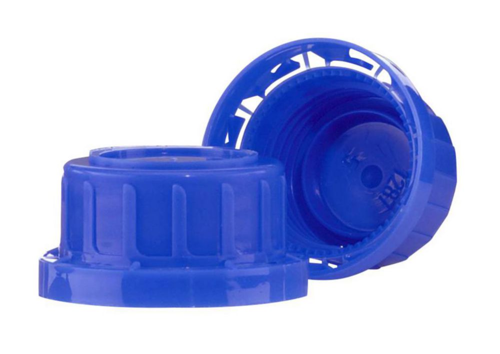 Schroefdop(org)PP,blauw,GL28K  voor HDPE, vierk.fles 50 ml WM