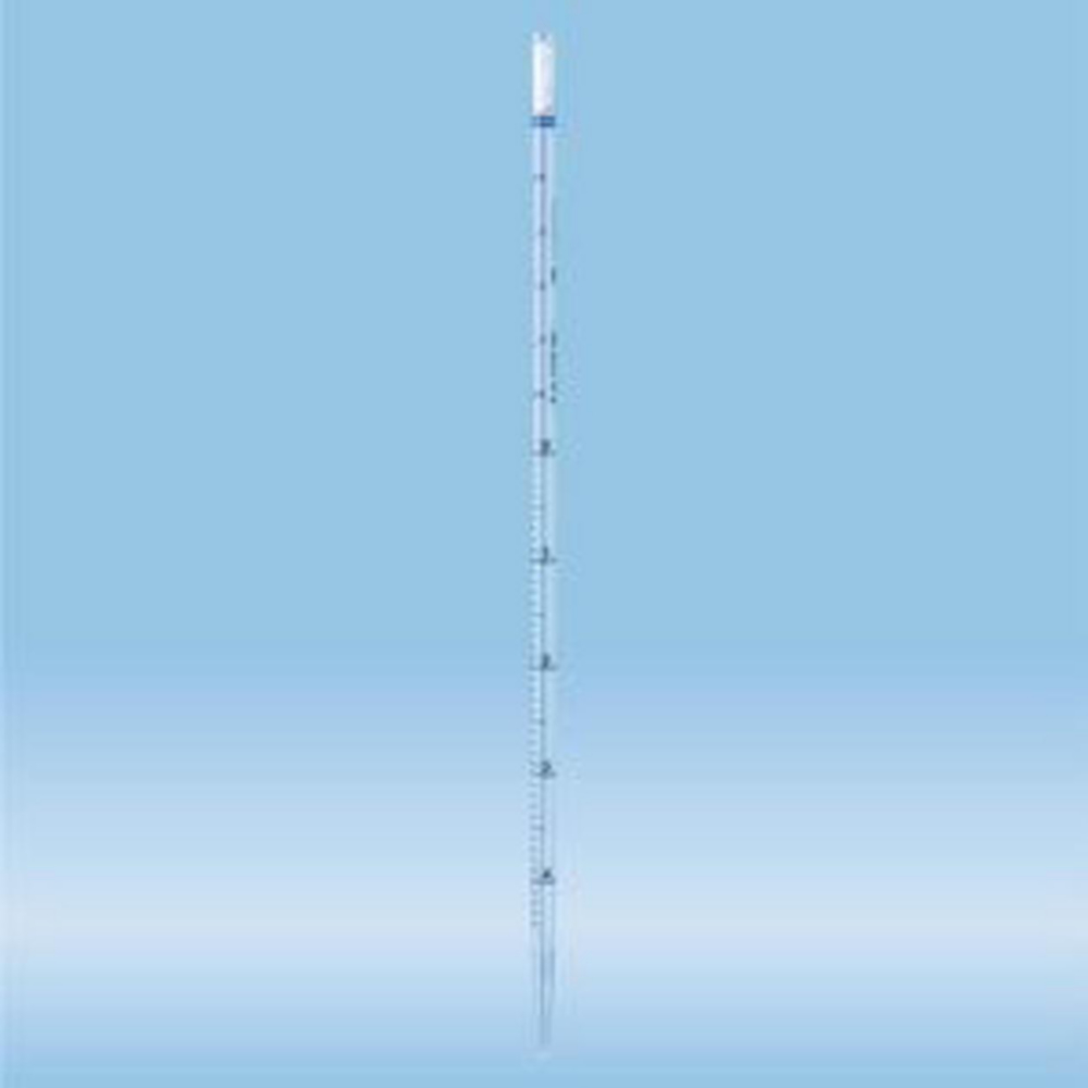 Serologische pipet 5:0,1ml  PS, steriel, blauw, per stuk verpakt