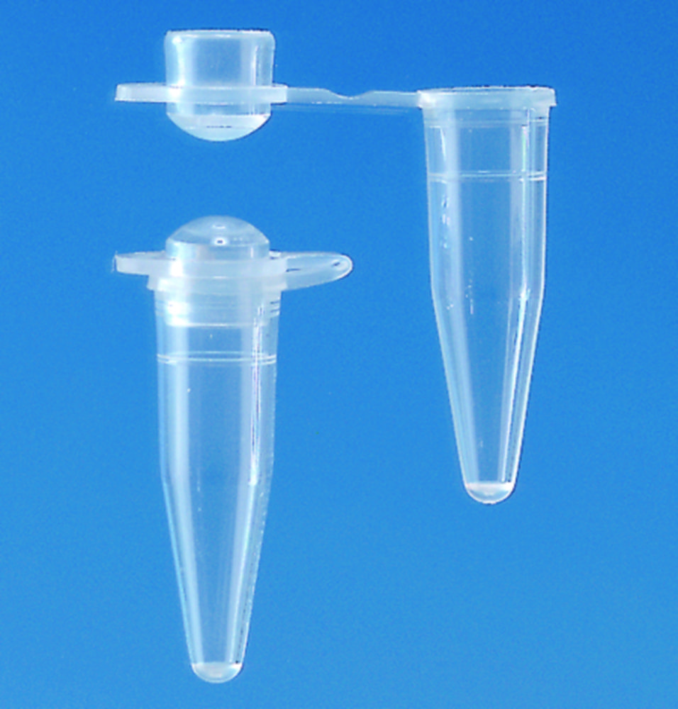PCR-buisjes 0,2 ml, PP, vaste gebolde snapcaps, transparant