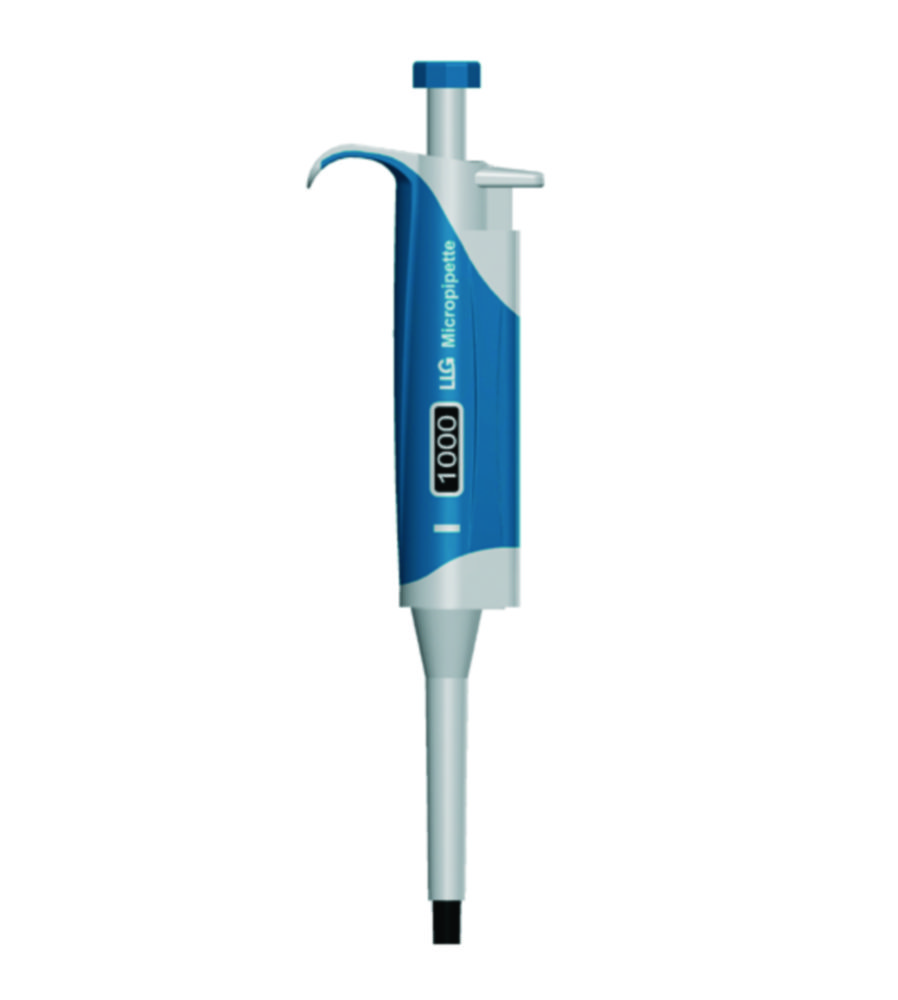 Pipet 1-kanaals 100-1000ul variabel volume, kleur blauw