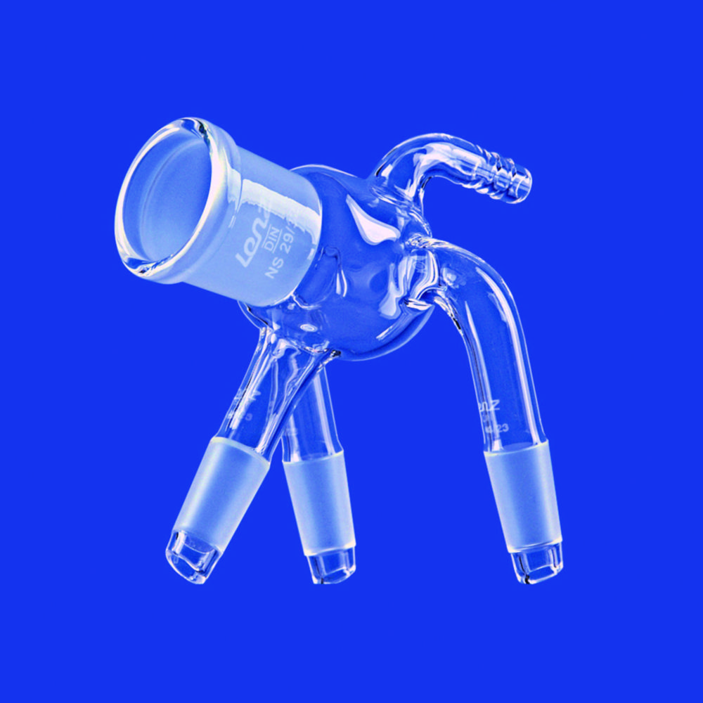 Destil. verdeler vlg. Bernauer  Huls NS29 olijf en 3xNS14 kern