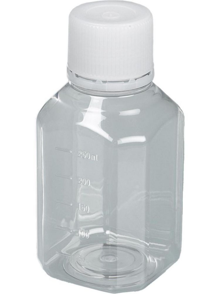 Laboratoriumflessen met  garantiesluiting, 250 ml, PET,