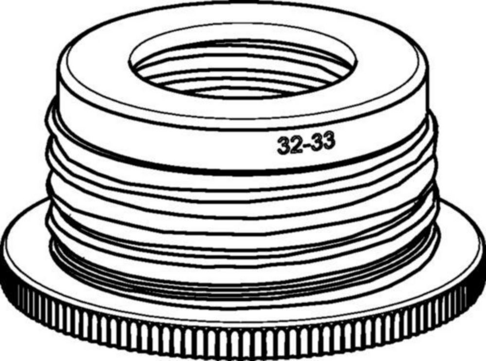 Schroefdraadadapter ETFE, van GL 45 naar GL 32