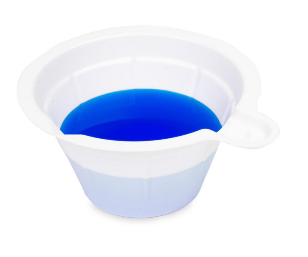 Weegschaaltjes, wegwerp, PS, 100 ml, wit