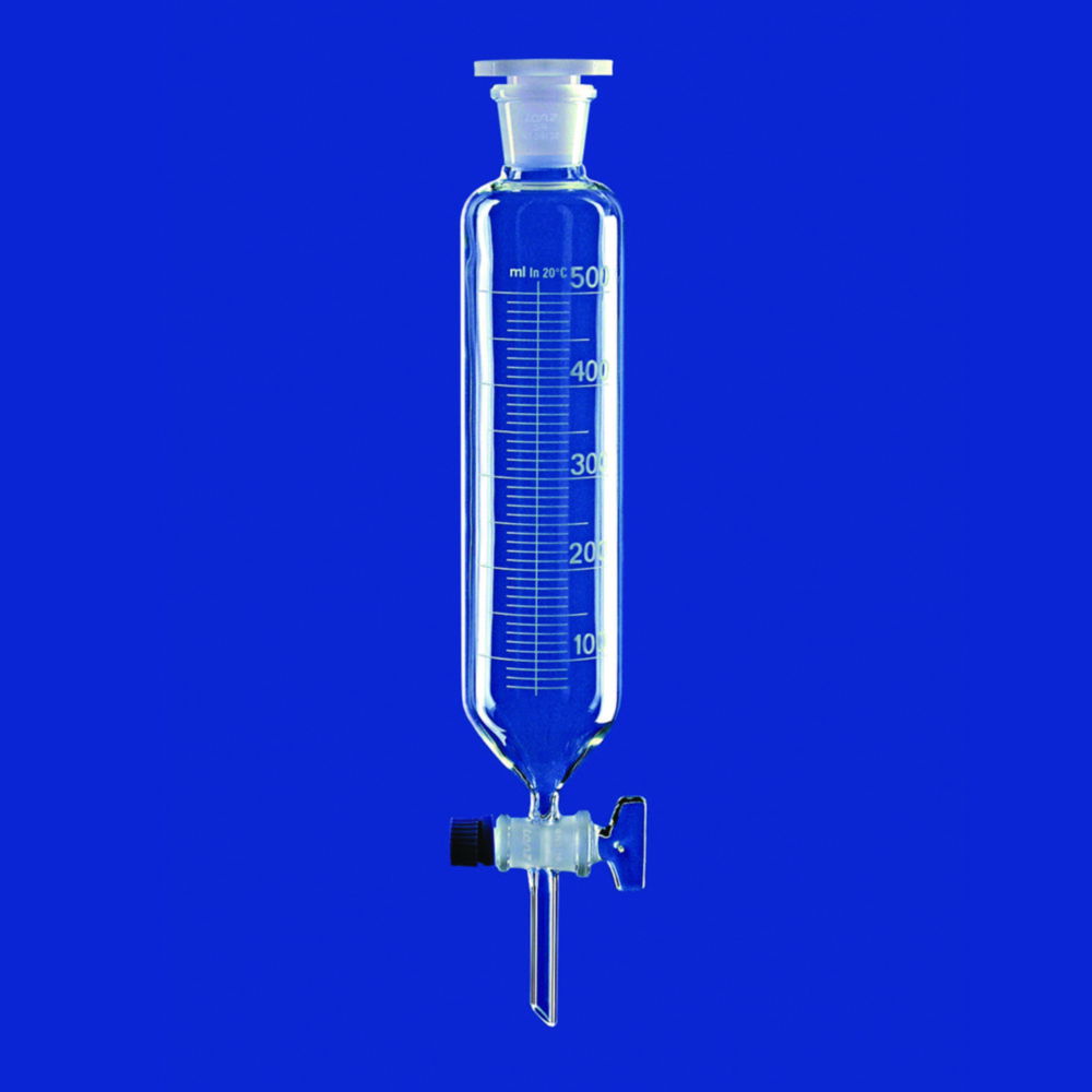 Scheitrechter 1000 ml CILINDR. NS29/32 GEGRAD.GLAZEN KRAAN