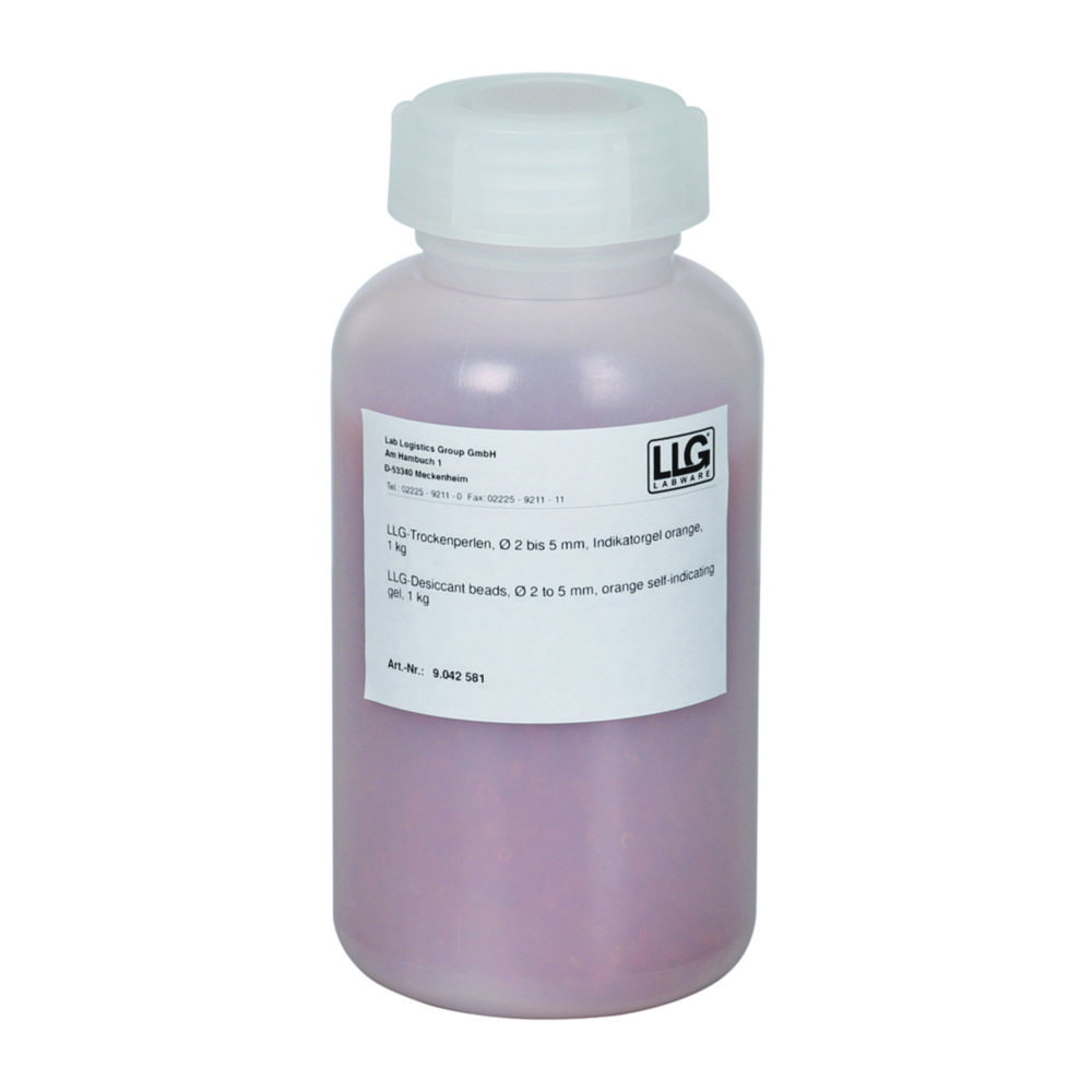 kristallen desiccant, oranje, vloeistof, container, lab chemical
