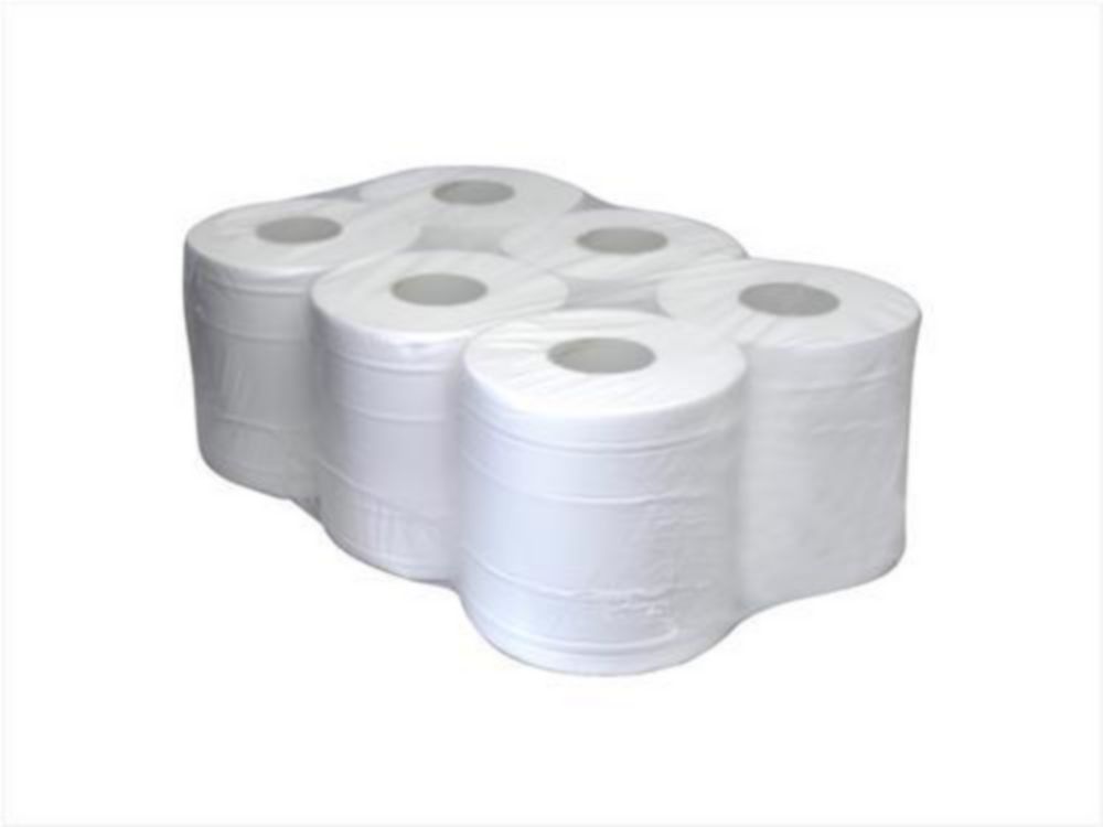 Poetsrol 2-laags, wit, cell.  200 mm x 160 m, Midirol