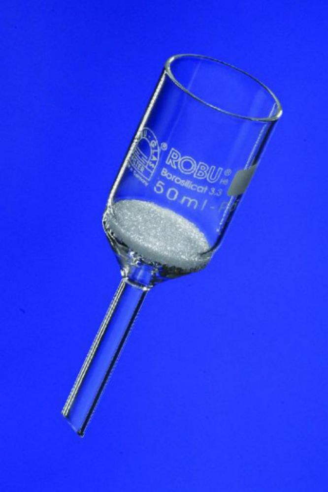 Glasfiltertrechter 50 ml,  por 2, Ø 36 mm, steel Ø 10 mm