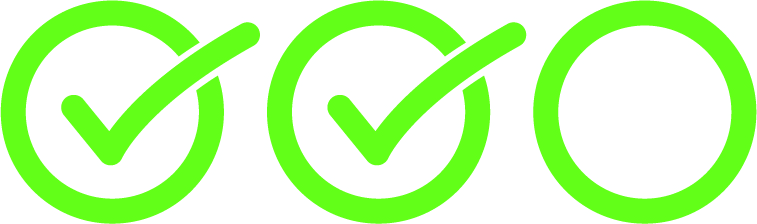 Boom label 2 vinkjes