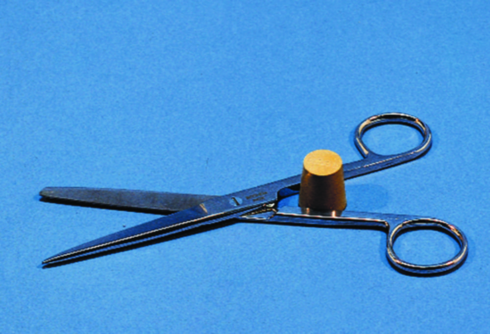 Schaar 150 mm RVS, met kurk lifter, punt, scherp/stomp