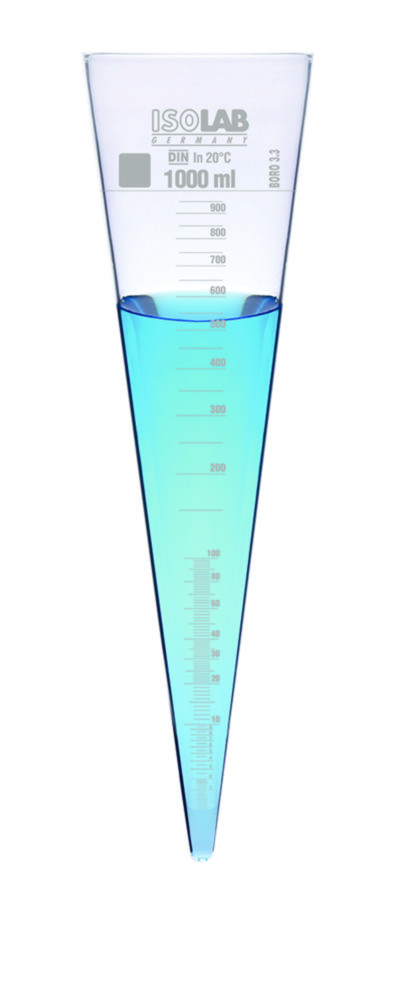 Sedimentglas vlgs. Imhoff,  glas, 1 l zonder kraan