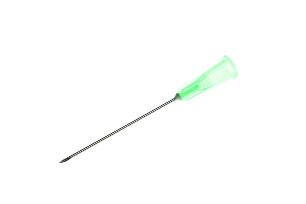 Injectienaald 21G, disposable  l=40 mm, Ø 0,8 mm, Luer, groen