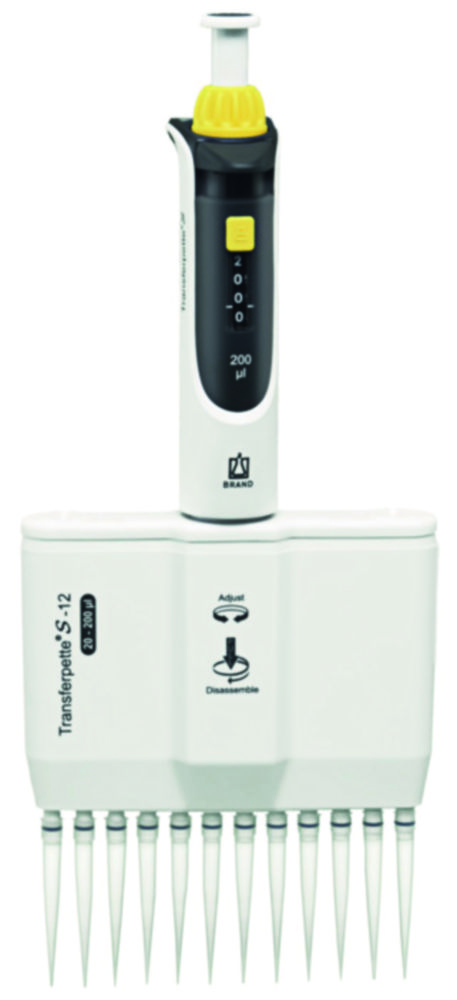 Transferpette S-12, Variabel 20 - 200 µl, M12-200, DE-M