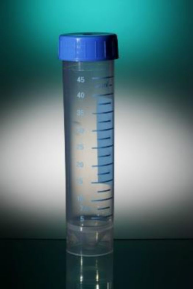 Centrifugebuis 50 ml, PP,  114,5 x Ø 29,2 mm, met groene dop en sta-rand, steriel