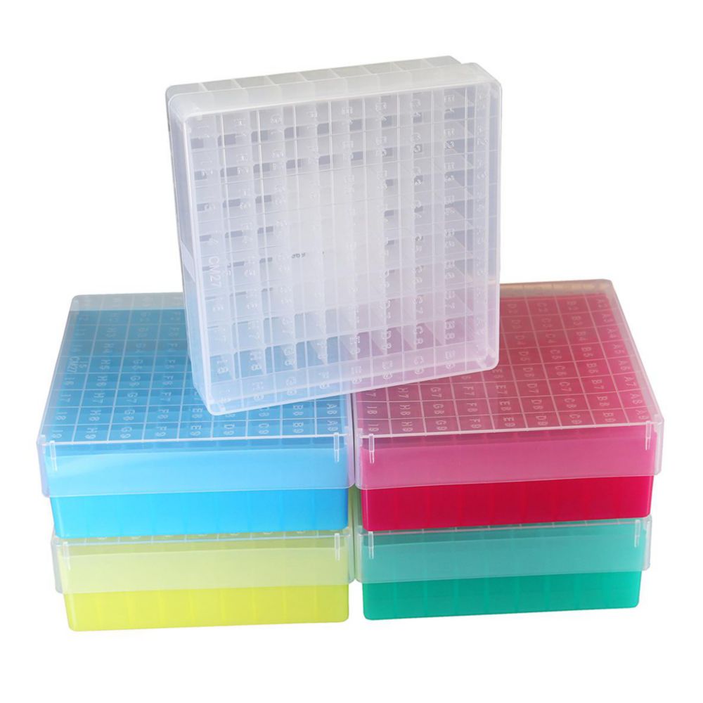 Cryobox PP, 81 vials, naturel 130x130x50 mm, deksel