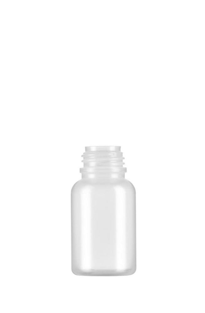 Fles 100ml, LDPE, Wijdmonds, Helder, zonder dop