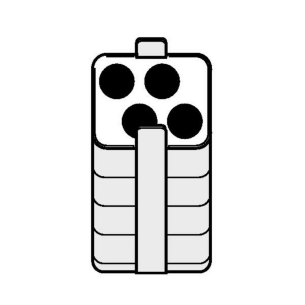 Adapter v. 250ml rechthoekige  beker tbv. 4x18-30ml buizen