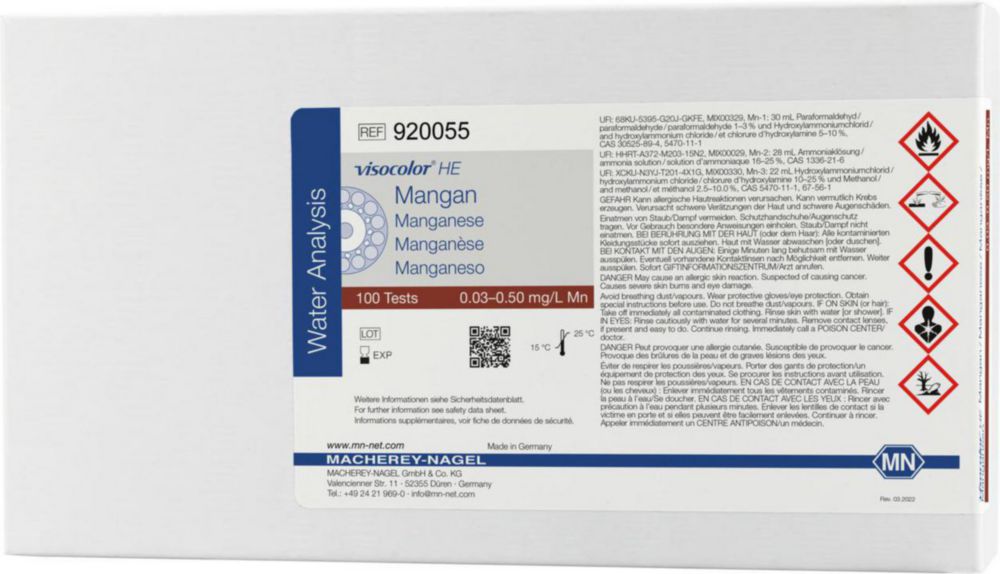 Visocolor HE Mangaan  0,03 - 0,5 mg/l Mn