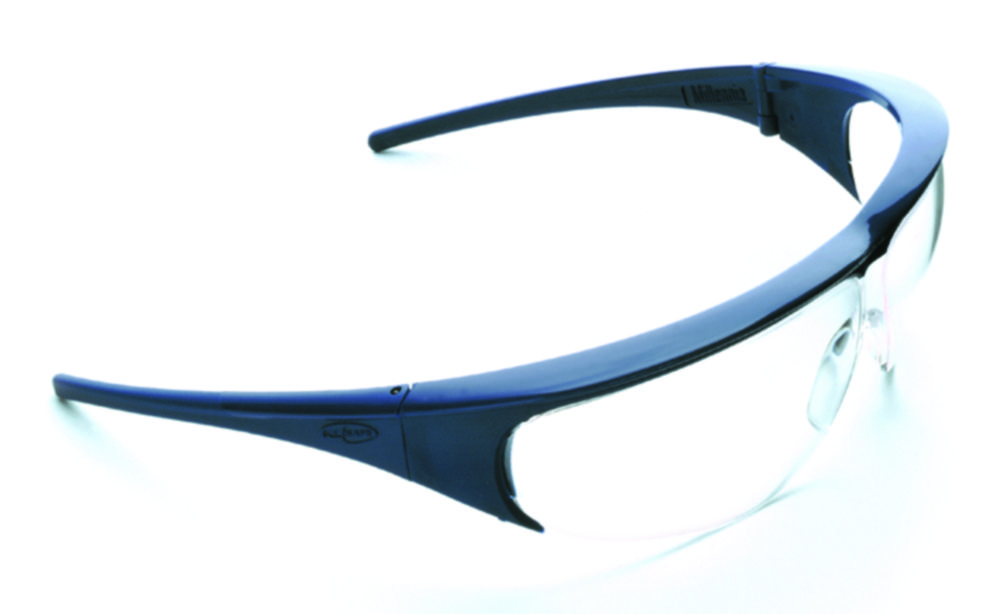 Veiligheidsbril zwart Pulsafe Millenia, transparant glas