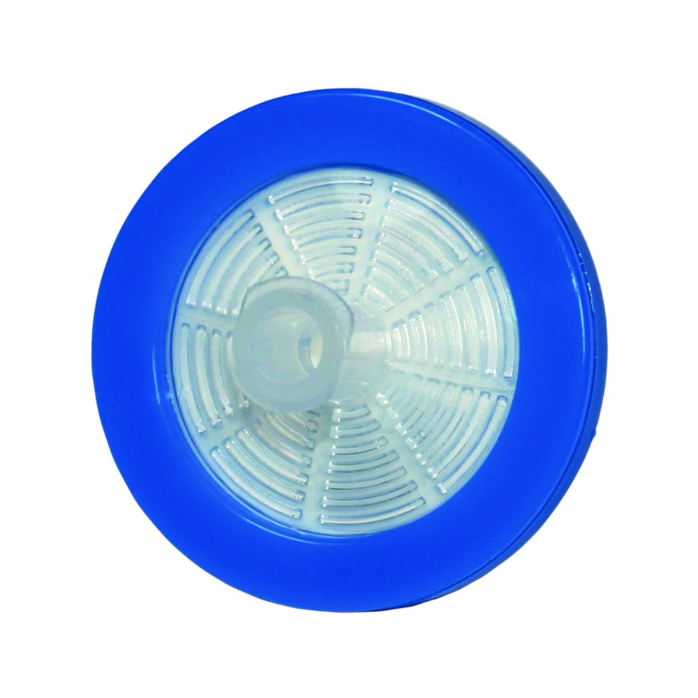 Spuitfilters Spheros PVDF, 0,22 µm, Ø 25 mm, blauw, niet-steriel
