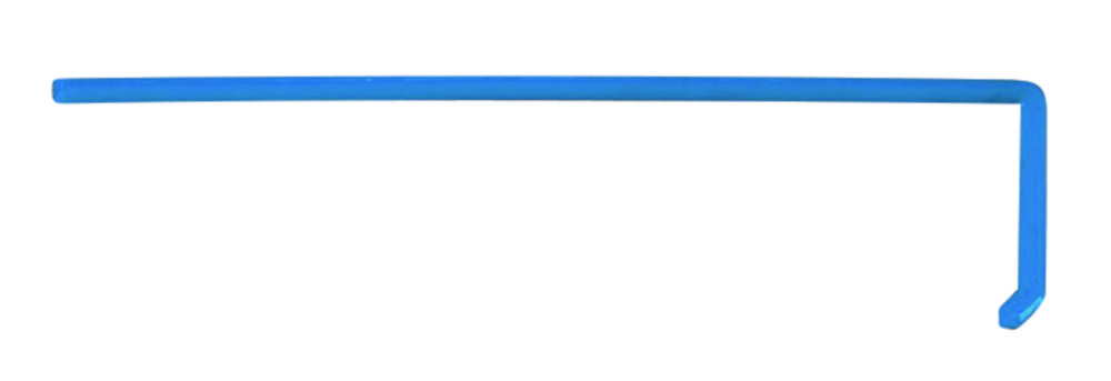 Drigalski spatel L-vorm 156 mm blauw, steriel p/s verpakt