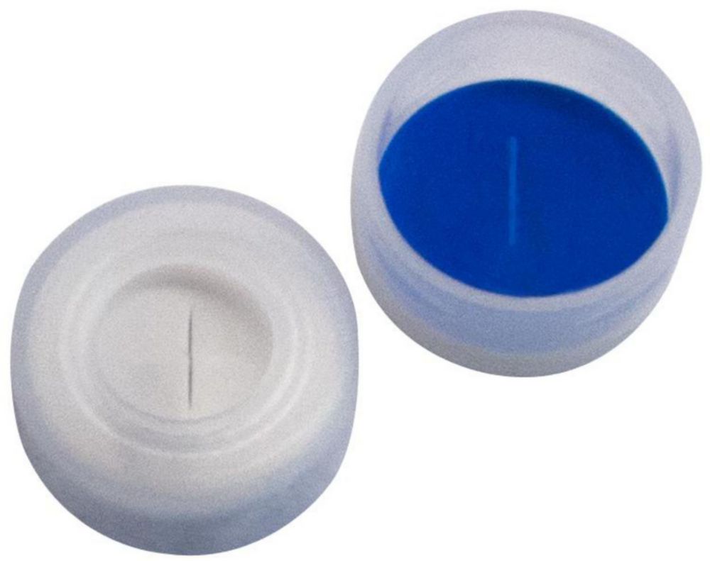 Snap ring cap ND11, PE, silicone wit/PTFE blauw, kruis