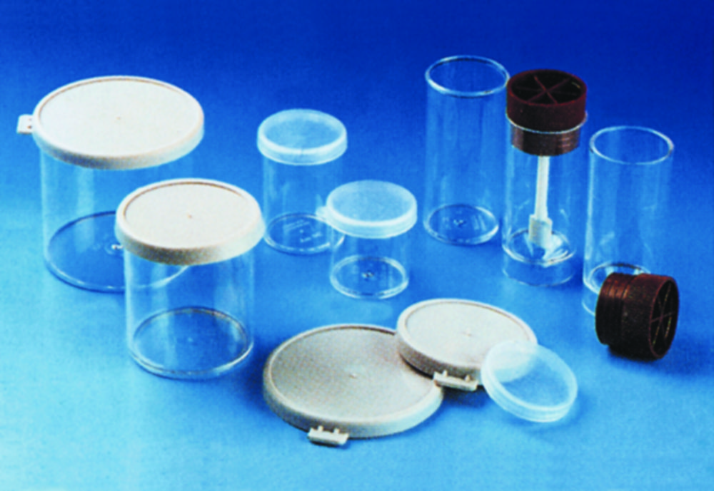 Pot 50 ml, afm.  49 x 41 mm PS. zonder deksel