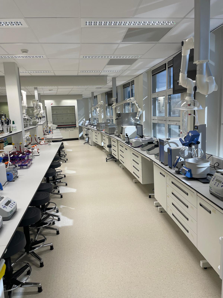 laboratorium, bankwerktafel, afzuigkap, laboratoriumapparatuur, werkbank