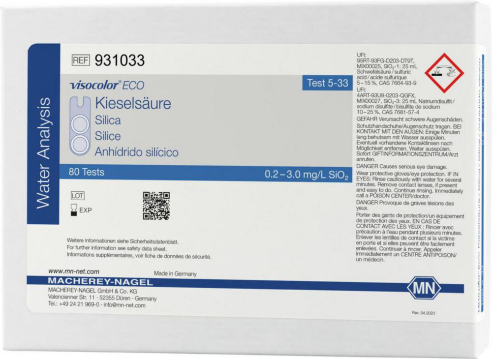 Visocolor ECO Silica  0 - 3,0 mg/l SiO2