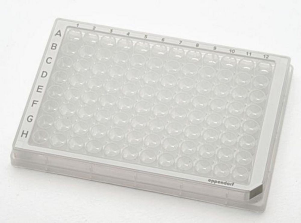Microtiterplaten, PCR clean, PP, 96-wells, V-bodem, helder-wit, 240 µl