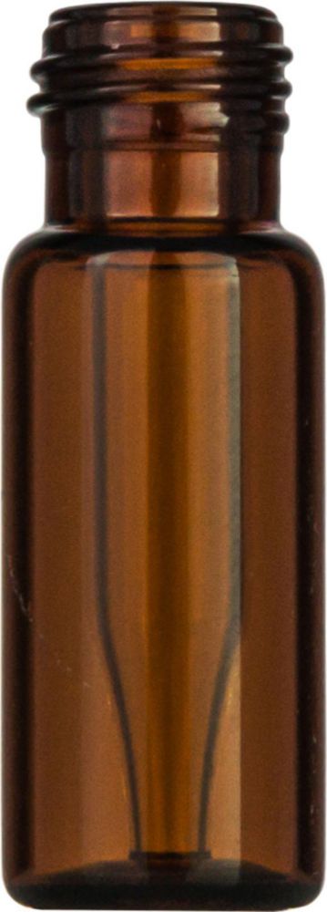 Vials 0,2 ml, glas 32x11,6 mm  bruin, schroefnek N9