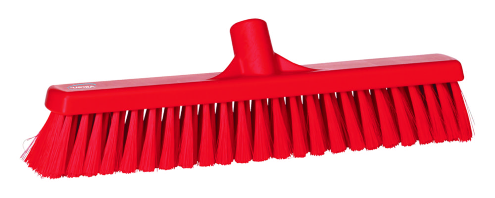 Bezem, 410 mm, zacht, rood  zonder steel
