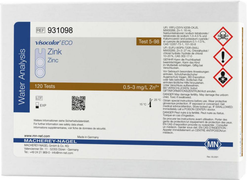 Visocolor ECO Zink  0 - 3 mg/L Zn2+