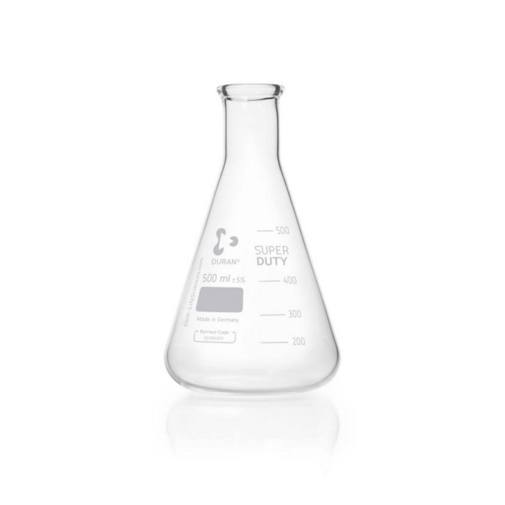 Erlenmeyer 500 ml nauwmonds  zware uitvoering